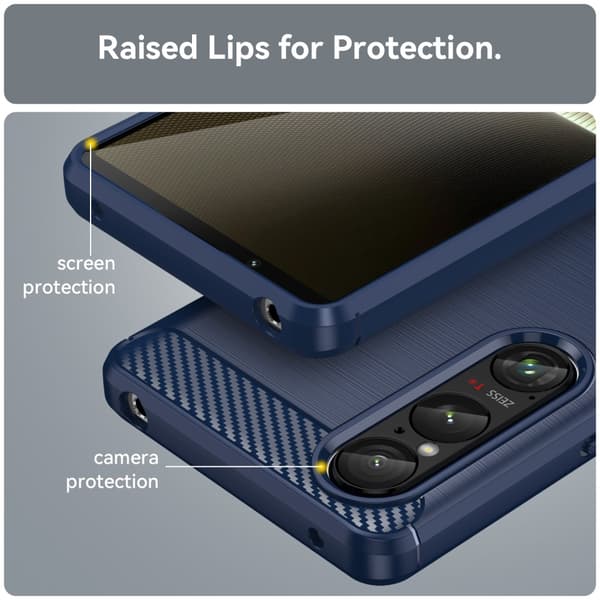SKALO Sony Xperia 1 VI Armor Carbon Stöttåligt TPU-skal