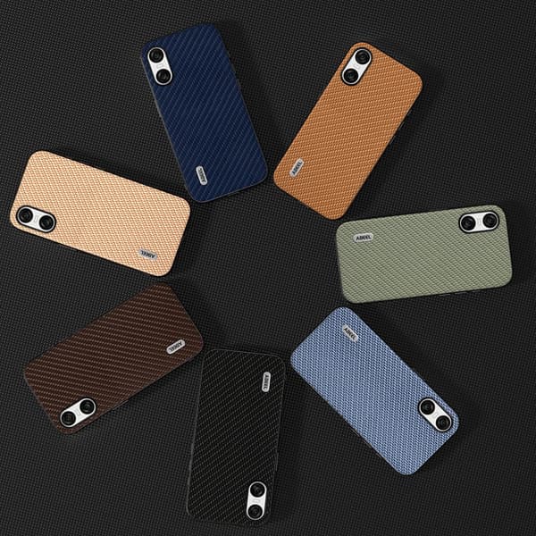 Sony Xperia 10 VI SKALO ABEEL Carbon Fiber Suojakuori - Musta