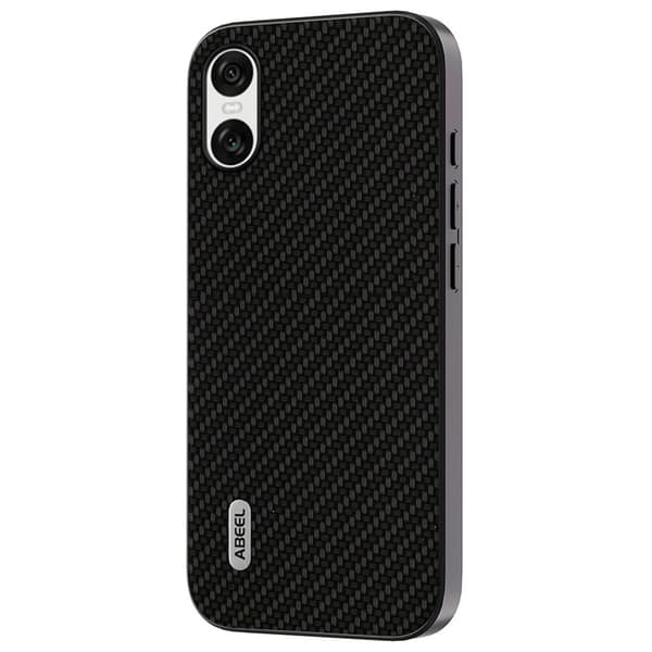 Sony Xperia 10 VI SKALO ABEEL Carbon Fiber Suojakuori - Musta