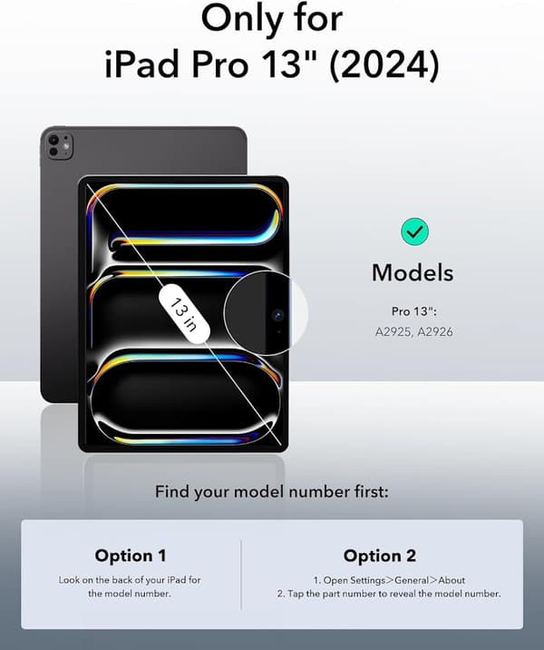 iPad Pro 13 '' tommer sort foldbart etui