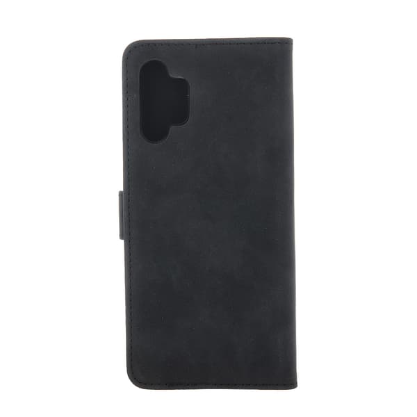 Velvet Flip Case jalustalla Motorola Moto E13 - musta