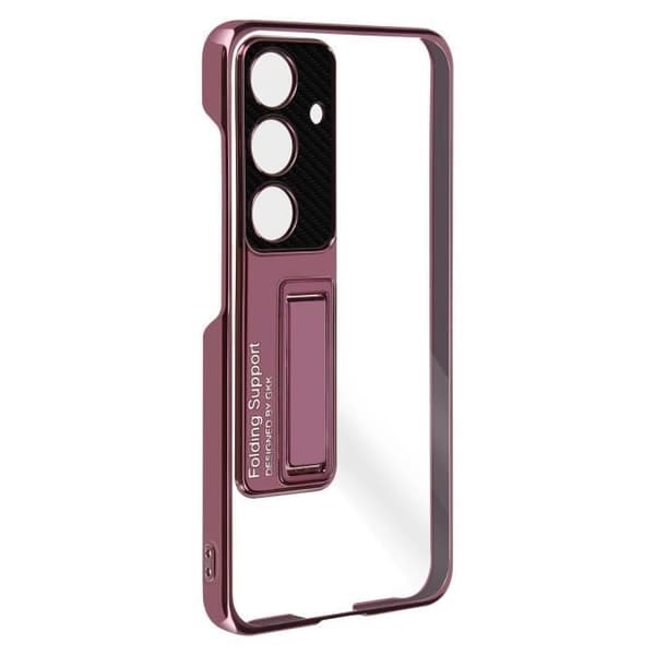 Fodral till Samsung S24 - AVIZAR - Hard Back Soft Contour - Röd - Kolfibereffekt - Stöd för stöd