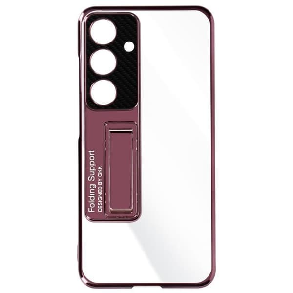 Fodral till Samsung S24 - AVIZAR - Hard Back Soft Contour - Röd - Kolfibereffekt - Stöd för stöd