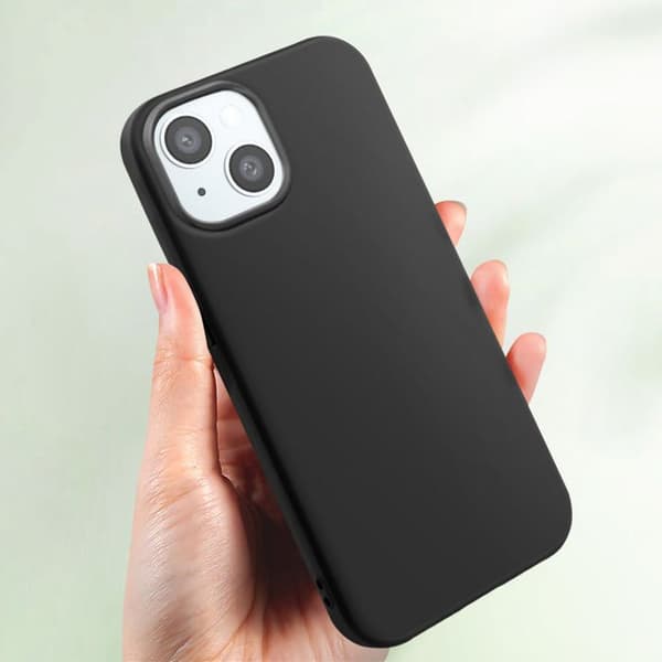 Telefonfodral - MAYAXESS - iPhone 15 - Mjuk silikon - Svart - Rep skydd