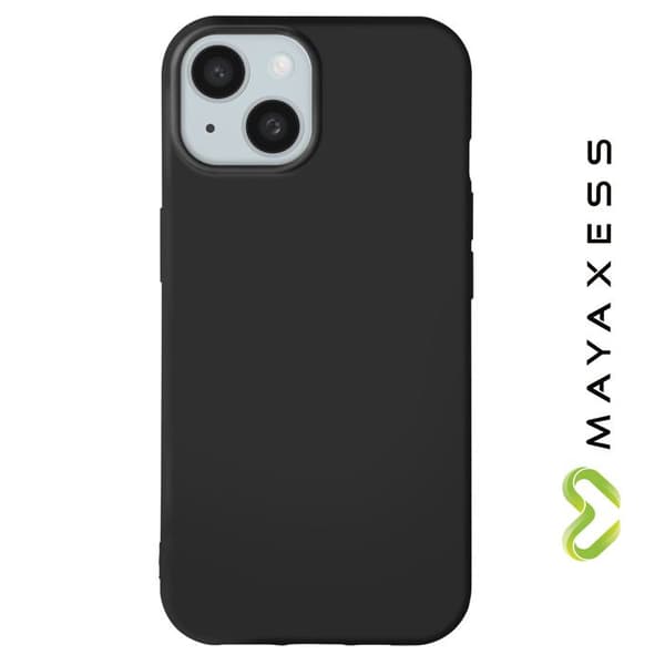 Telefonfodral - MAYAXESS - iPhone 15 - Mjuk silikon - Svart - Rep skydd