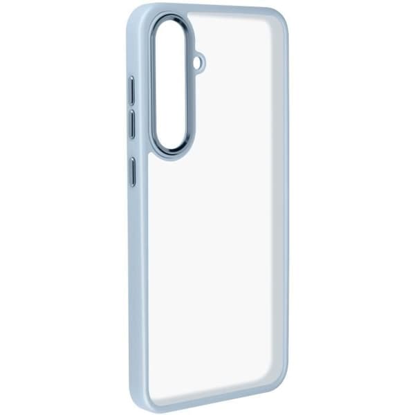 Fodral till Samsung S24 Plus - AVIZAR - Hård rygg mjuk kontur - Blekblå rökt design