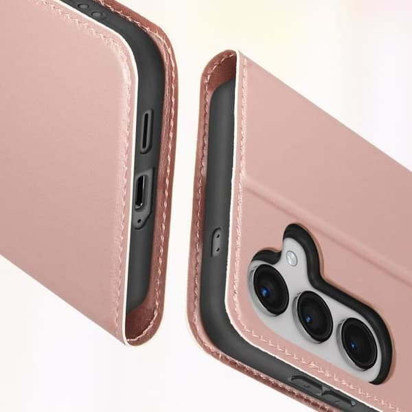 AVIZAR Fodral för Samsung Galaxy S2 - Slim Powder Pink Design - Halvstyvt skal - Korthållare och videostöd