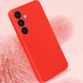 Miniatyrbild 3 av 4: Fodral till Samsung Galaxy S24 - AVIZAR - Röd - Halvstyv - Soft Touch Texture - Förstärkt skydd