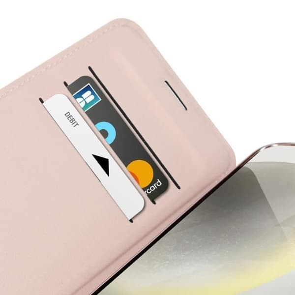 Flip-fodral till Samsung S24 - AVIZAR - MagSafe-kompatibel - RFID-skydd - Puderrosa