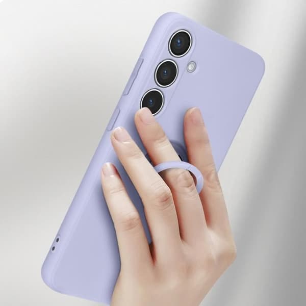 AVIZAR halvstyvt fodral till Samsung Galaxy S24 Plus - Lavendel - Integrerad stödring