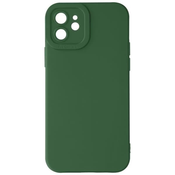 Skal till iPhone 11 - AVIZAR - Matt silikon - Kameraskydd - Mörkgrön