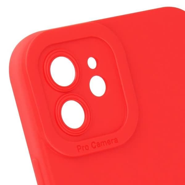 Skal till iPhone 11 - AVIZAR - Matt silikon - Förstärkt kameraskydd - Röd