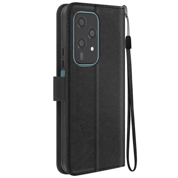 Plånboksfodral till Honor 200 Lite - MAYAXESS - Svart - Funktion för stativ och handledsrem