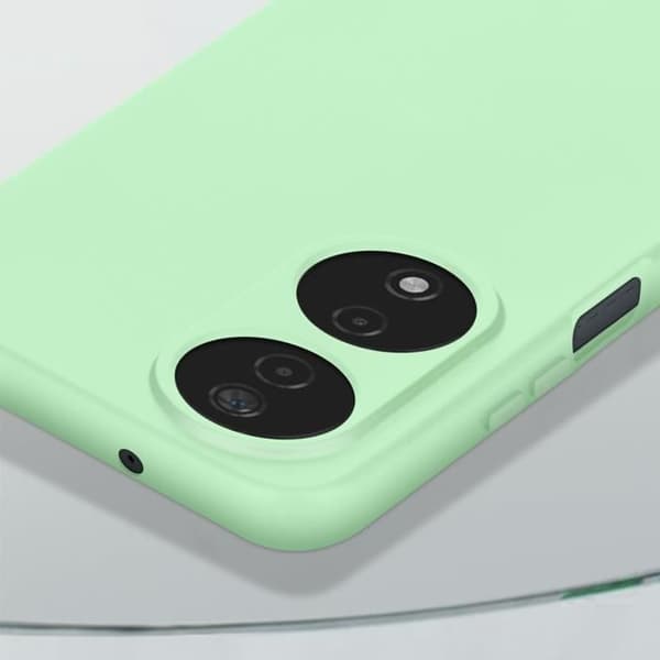 Fodral för Honor 90 Smart - AVIZAR - Silikon Soft-touch finish - Ljusgrön - Handledsrem ingår