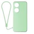Miniatyrbild 1 av 4: Fodral för Honor 90 Smart - AVIZAR - Silikon Soft-touch finish - Ljusgrön - Handledsrem ingår