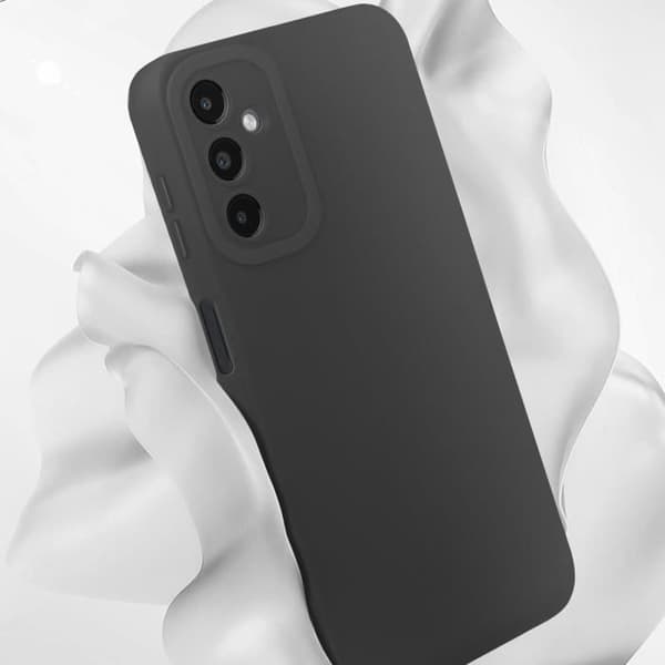 Fodral till Samsung Galaxy A15 Silikon Matt Kameraskydd Svart
