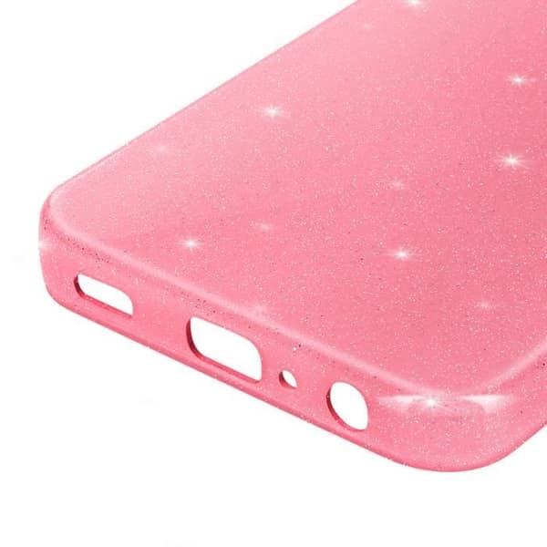 Galaxy A05S silikonfodral - AVIZAR - Glitterdesign - Skyddad kamera - Rosa