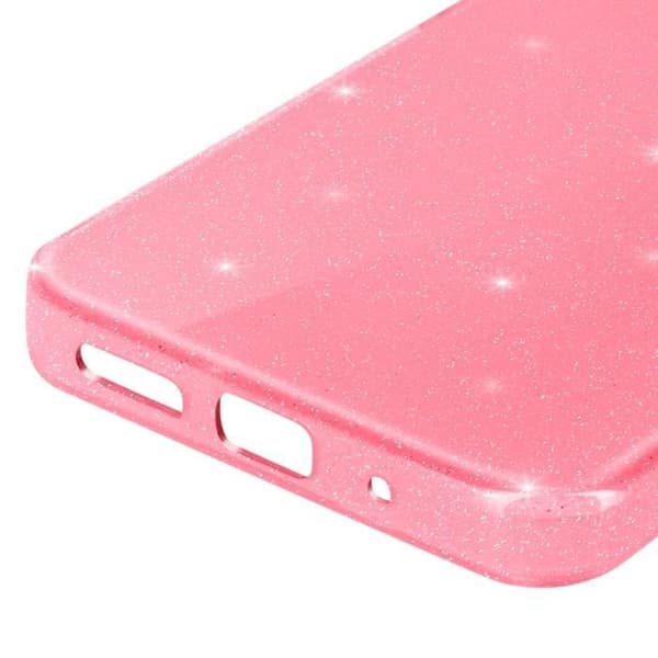 Fodral till Xiaomi Redmi 12 Glitter Silicone Protected Camera Rosa - AVIZAR - Halvstyvt - Syntetiskt - Blandat