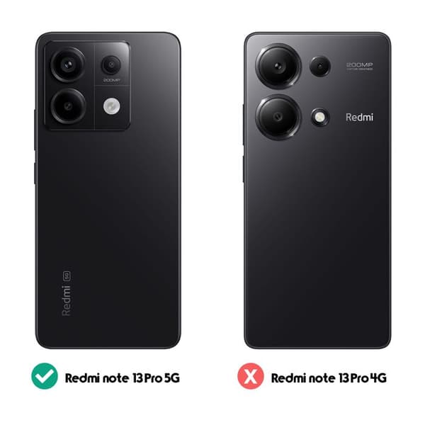 Fodral till Redmi Note 13 Pro 5G - MAYAXESS - Plånboksställ och handledsrem - Röd