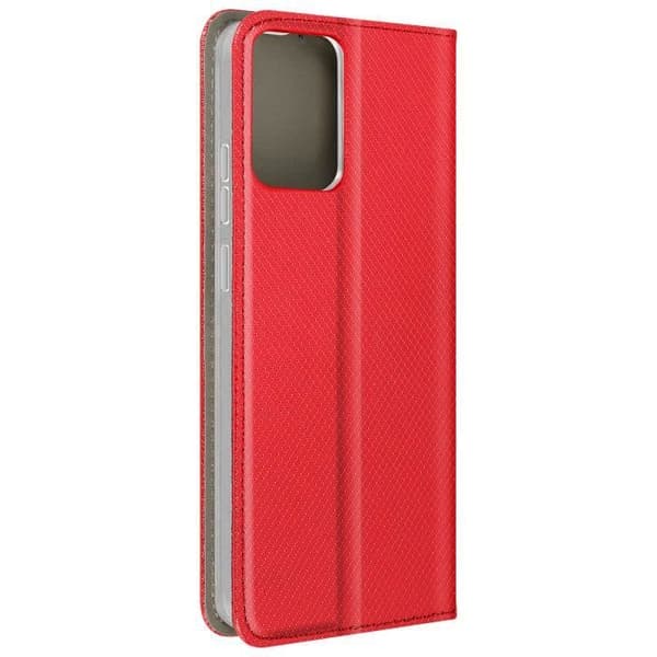 AVIZAR Fodral till Motorola Edge 30 Neo - Röd - Korthållare Flik och videostöd