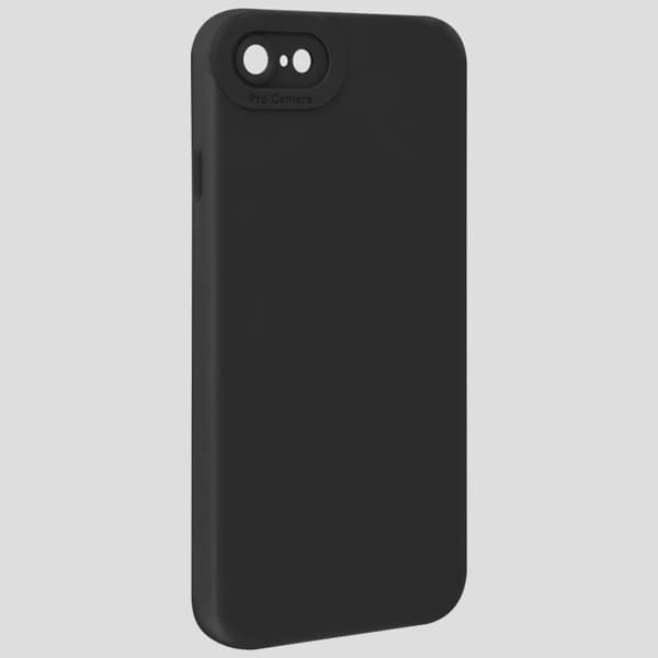 AVIZAR Fodral för iPhone 7/8/SE2020/SE2022 - Mjukt silikon - Förstärkt kameraskydd - Svart