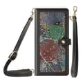 Miniatyrbild 1 av 4: Samsung S24 AVIZAR Fodral - Multi Storage Flower - Svart - RFID - Support