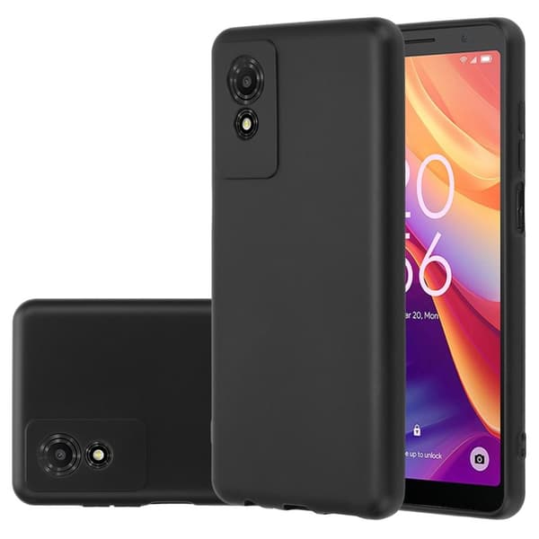 For TCL 501 Case Slim Black Silicone ARMOUR Shockproof Gel Phone Cover