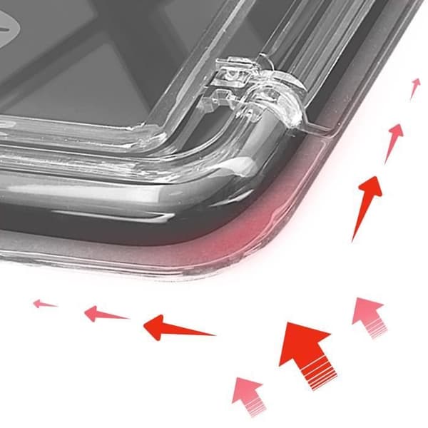 Fodral till Samsung Galaxy S24 Stötsäker hårda upphöjda kanter Forcell Transparent
