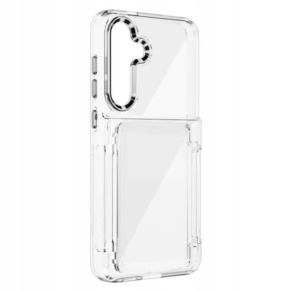 Fodral till Samsung Galaxy S24 Stötsäker hårda upphöjda kanter Forcell Transparent