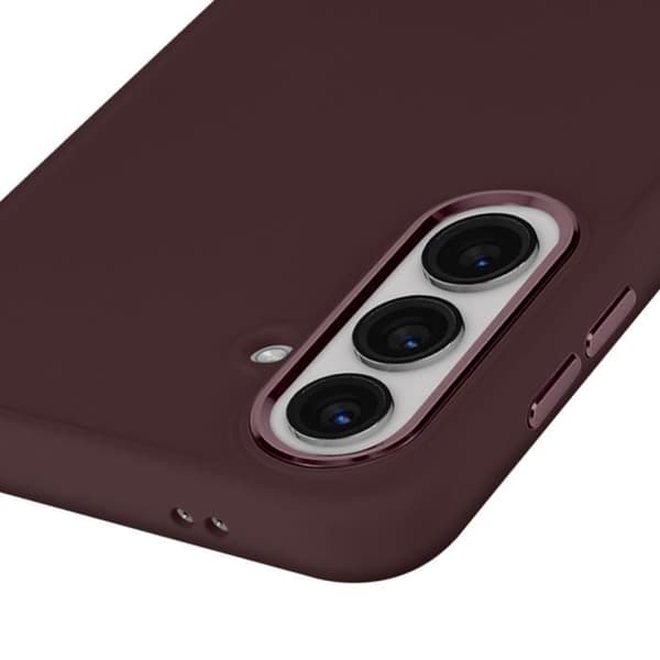 Fodral till Samsung Galaxy S24 Plus Rigid Camera Contour Metallic Burgundy