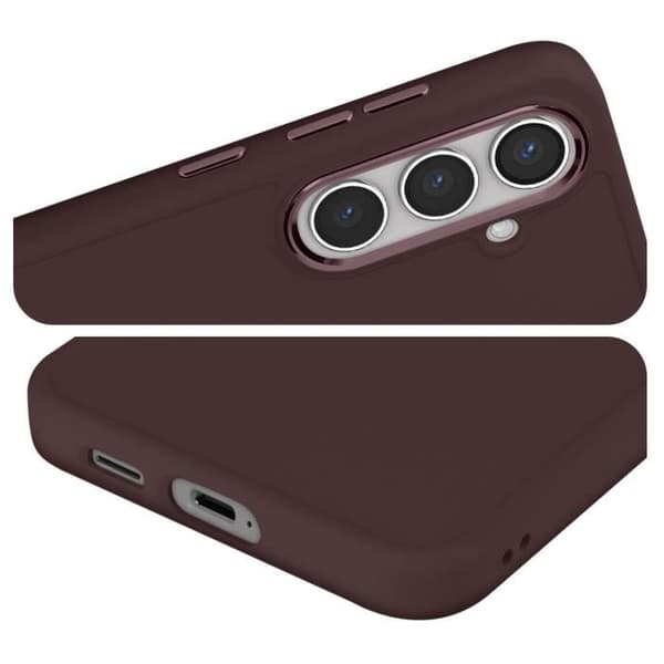 Fodral till Samsung Galaxy S24 Plus Rigid Camera Contour Metallic Burgundy