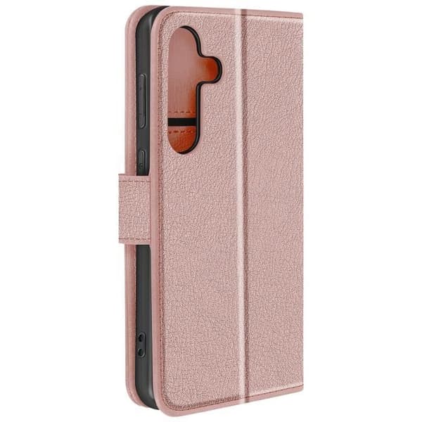 Fodral för Samsung Galaxy S24 Plus plånbok och videoställ Pink Champagne Chesterfield Series