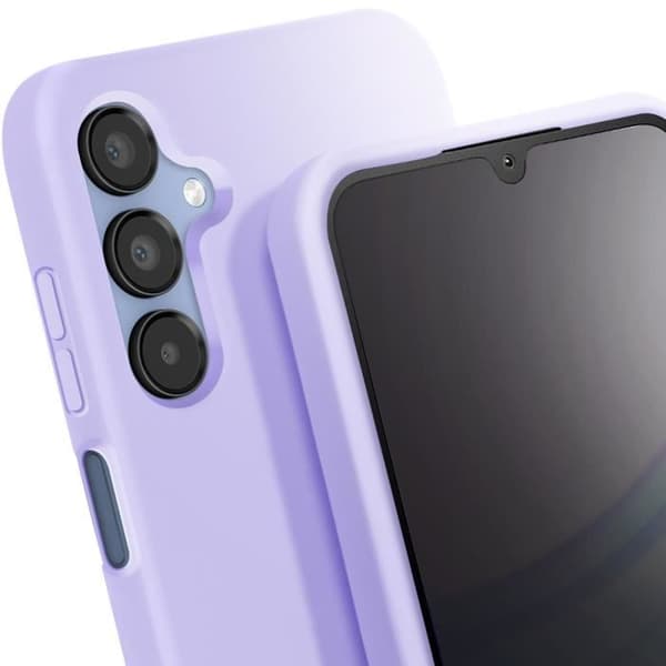 Halvstyvt sladdfodral för Samsung Galaxy A15 ljuslila