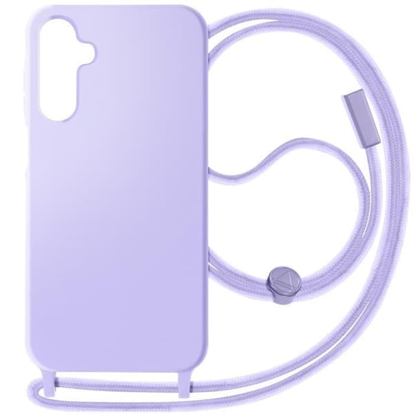 Halvstyvt sladdfodral för Samsung Galaxy A15 ljuslila