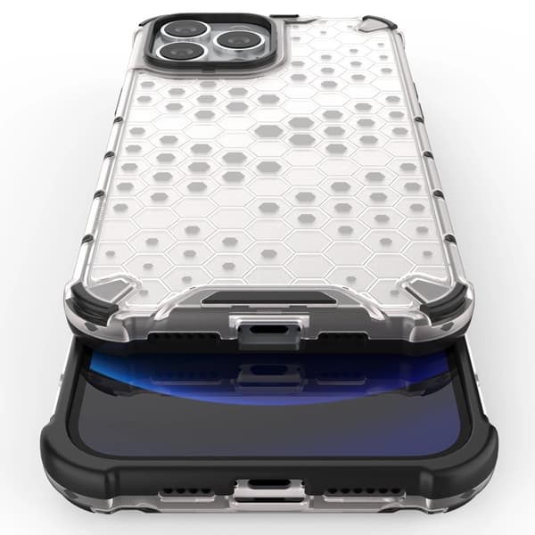 Honeycomb Hybrid Skal iPhone 13 Pro Max - Transparent