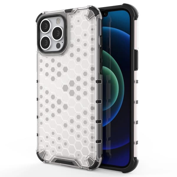 Honeycomb Hybrid Skal iPhone 13 Pro Max - Transparent
