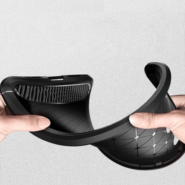 Carbon Case Flexibelt Skal iPhone 12 Pro Max - Svart