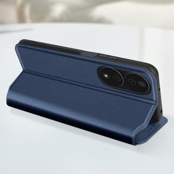 Fodral för Honor 90 Smart Flip-korthållare och videostöd Midnight Blue