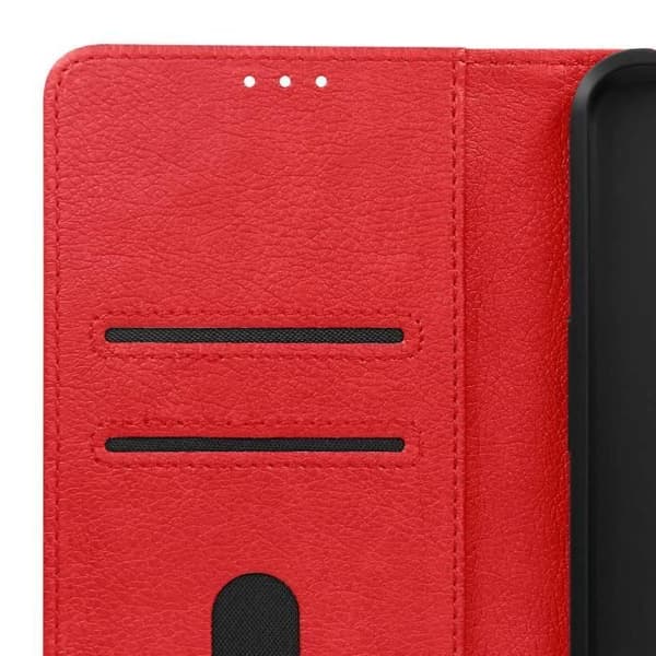 Fodral till Samsung Galaxy Xcover 7 - AVIZAR - Wallet Flip och Video Support - Röd