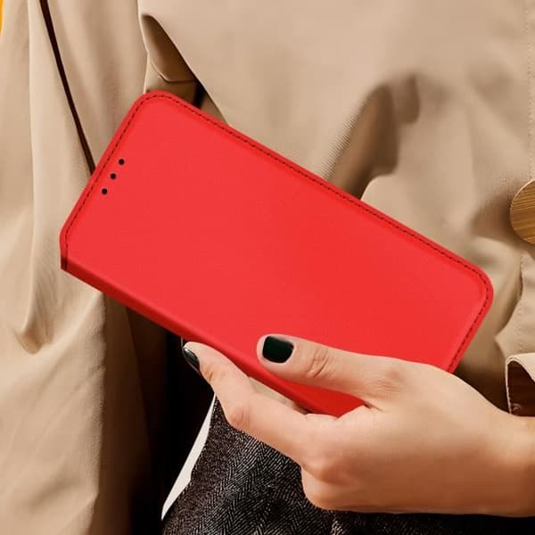 Fodral till Honor 90 Smart - AVIZAR - Röd - Flip-korthållare och videostöd