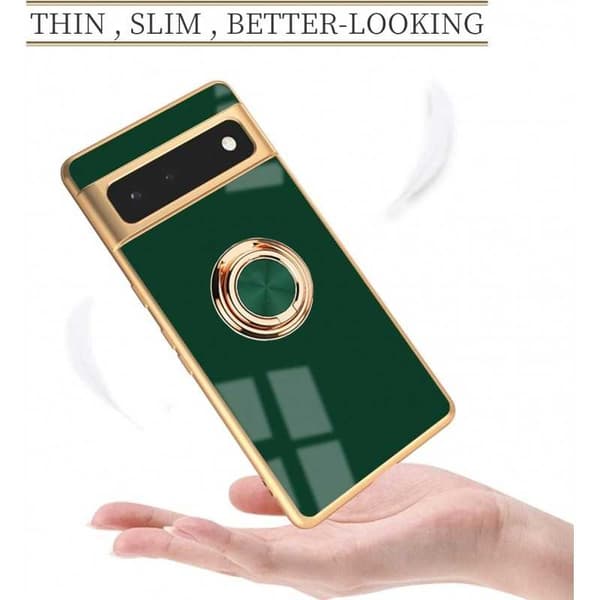 Google Pixel 6A Elegant & Stöttåligt Skal med Ringhållare Flawless