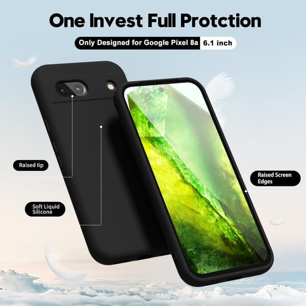 Google Pixel 8A matt svart deksel