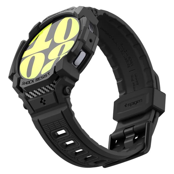 Spigen Samsung Galaxy Watch 7 40mm Armbånd og Case Rugged Armor Pro Matte Black