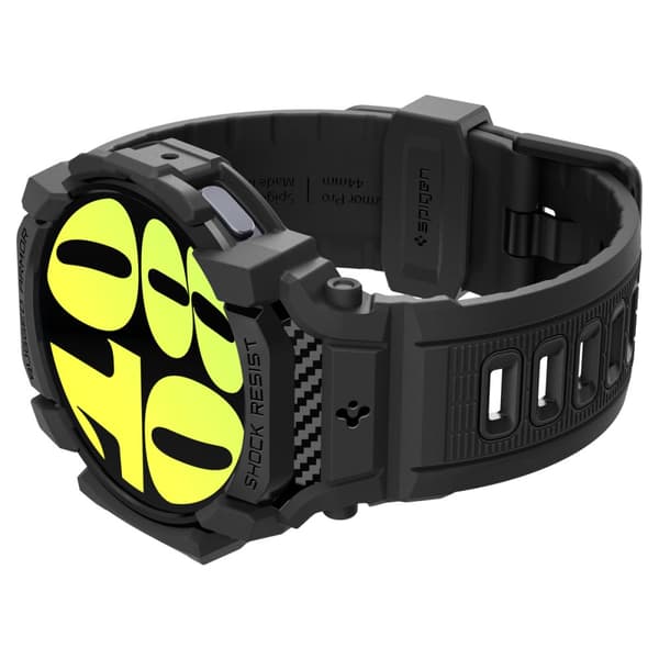Spigen Samsung Galaxy Watch 7 40mm Armbånd og Case Rugged Armor Pro Matte Black