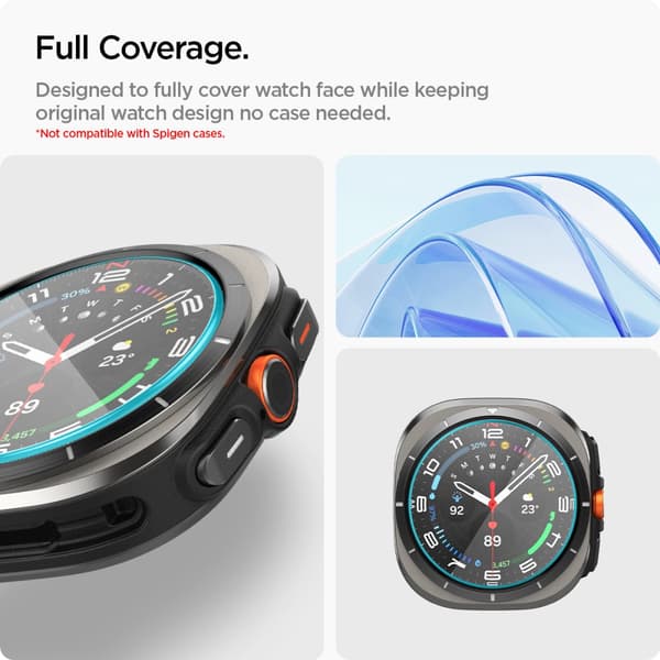 Spigen Samsung Galaxy Watch Ultra Näytönsuoja GLAS.tR EZ Fit 2-pakkaus