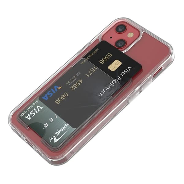 iPhone 13 Mobilskal med Korthållare Rvelon - Transparent