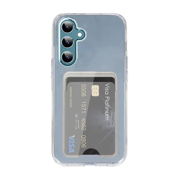 Samsung Galaxy S24 Plus Mobilskal med Korthållare Rvelon - Transparent