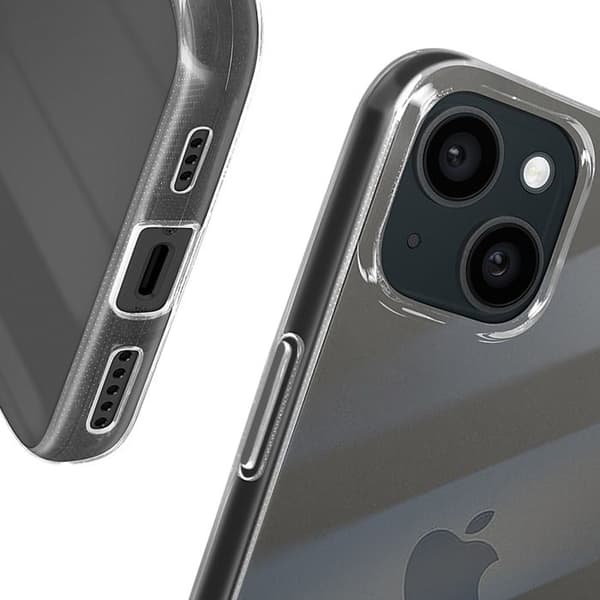 Skyddspaket för iPhone 15 - MAYAXESS - Mjukt fodral och 9H härdat glas - Genomskinlig