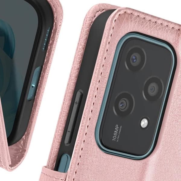 Fodral till Honor 200 Lite - AVIZAR - Chesterfield - Support för plånbok och video - Rosa