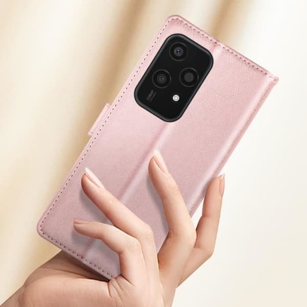 Fodral till Honor 200 Lite - AVIZAR - Chesterfield - Support för plånbok och video - Rosa